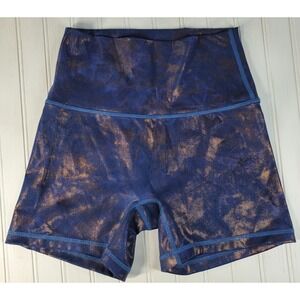 Women's Offline By Aerie Shorts Hi Rise 4" Inseam Real Good Size Small Blue Gold